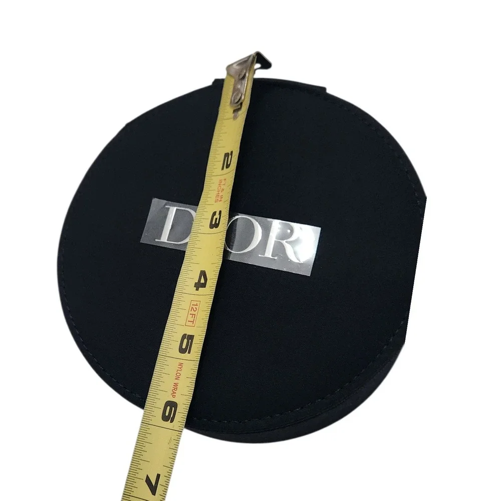 Dior Parfums Navy Recycled Cotton Round Vanity Cosmetic Case‎ with Mirror
